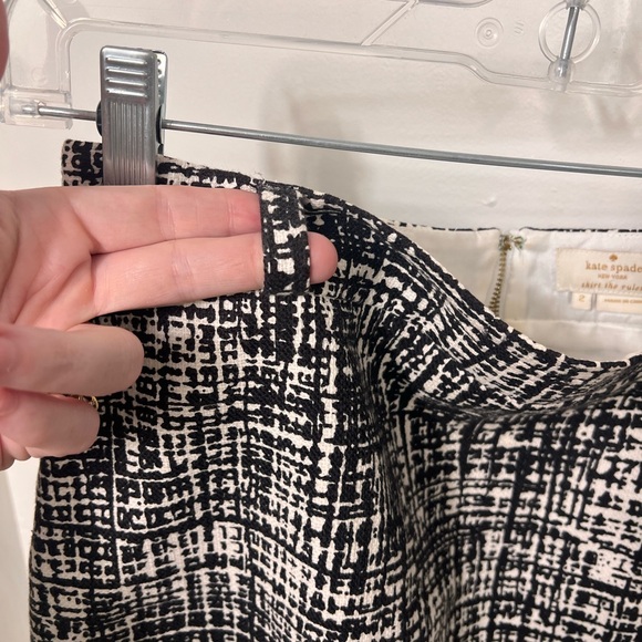 Kate Spade “Gilda” Black and White A-Line Skirt - Picture 7 of 10